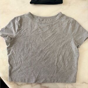 Wild Fable Heather Gray Women's Crop Top